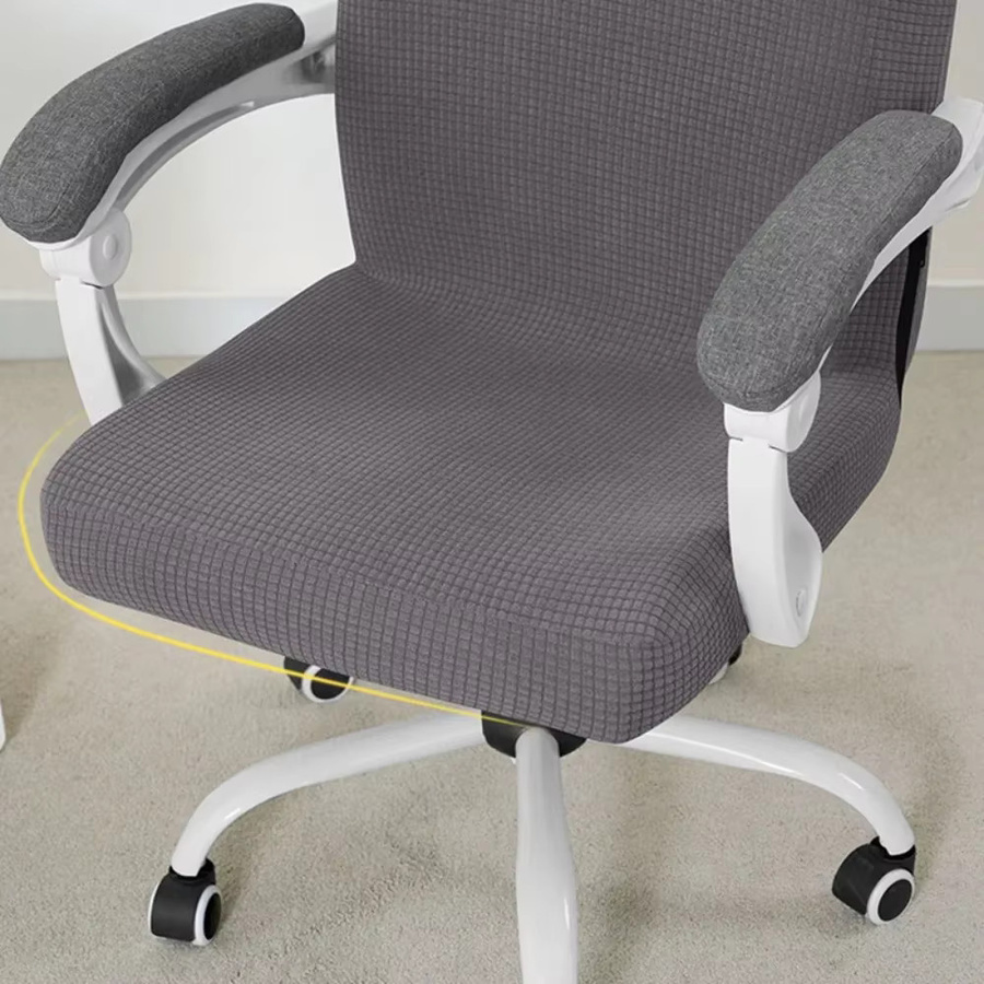 ARMFAVER Wasserdichter Bürostuhlbezug mit Reißverschluss, elastischer Schonbezug für Drehstühle in Blau oder Grau - Bild 5