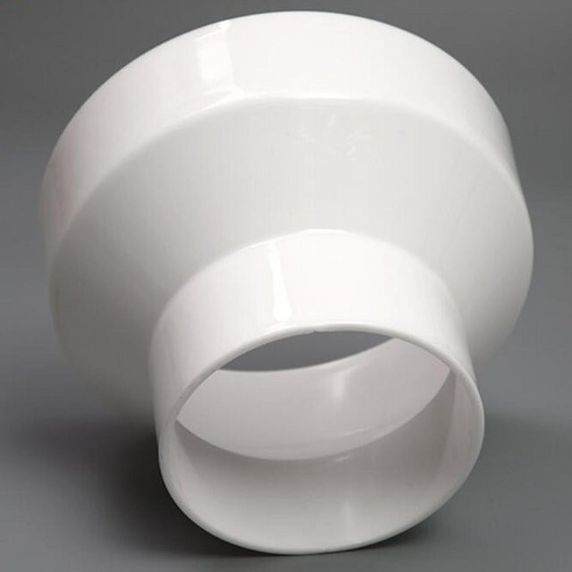 Luftstromrohr-Verstärker-Adapter 100-75mm in Weiß für HVAC-Systeme und Luftkanäle - Bild 1
