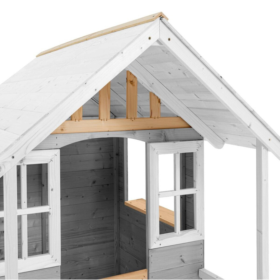 Zwerkules Spielhaus Valli 1 mit Rutsche, Natur/Grau, B/T/H: 148 x 244 x 270 cm - Bild 3