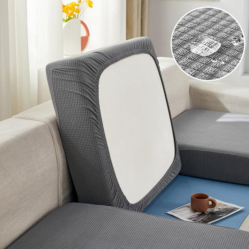 Wasserdichter Jacquard-Sofabezug von airldianer in Lichtgrau, elastischer Stretch-Sitzbezug aus Polyester für dein Wohnzimmer oder Hotel, Größe S - Bild 3