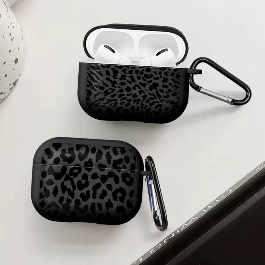 Schutzhülle im Leopardenmuster für Apple AirPods 3, Pro 3, Pro 2, Pro 2nd Gen und 4 in Multicolour und Schwarz - Bild 2