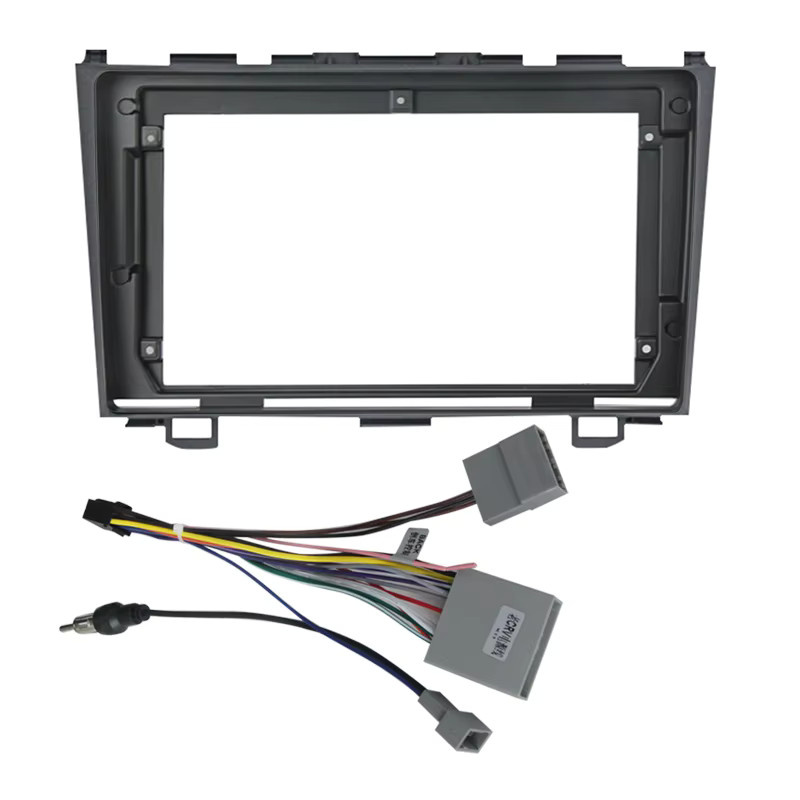 STRONGNAVI Android Autoradio Blende Rahmen und Kabelbaum Installations-Kit für Honda CR-V 3 RE 2006-2012, Schwarz - Bild 3