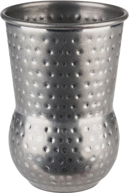 APS Julep Mug Becher aus Edelstahl in Silber mit gehämmerter Oberfläche, 400 ml, Durchmesser: 8 cm, Höhe: 11,5 cm - Bild 1