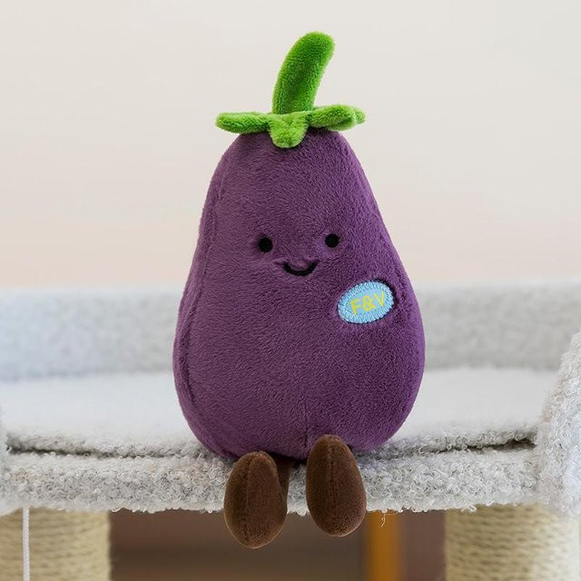 Süße Gemüse Obst Puppen Kohl Mais Aubergine, Plüschtiere, Bunt / Mehrfarbig, Lila - Bild 1