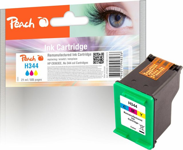 Peach HP 344 XL Druckkopf Multicolor für HP DeskJet 460, HP DeskJet 460 C, HP DeskJet 460 CB, HP DeskJet 460 WBT und HP PSC 1600 (wiederaufbereitet) - Bild 1