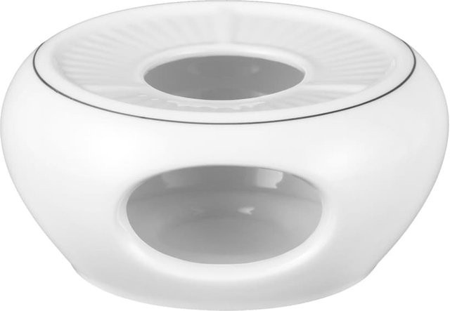 Seltmann Weiden Stövchen Trio Highline aus Porzellan weiß Durchmesser: 14,3 cm - Bild 1