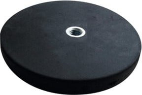 Industrial Quality Supplies Flachgreifermagnet Set 2-teilig mit flacher Gewindebuchse aus Neodym, Schwarz, Durchmesser: 66 mm - Bild 1