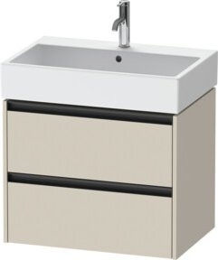 Duravit Waschtischunterschrank Ketho.2 in Tau matt mit 2 Schubladen, wandhängend, B/T: 68,4 x 46 cm - Bild 1