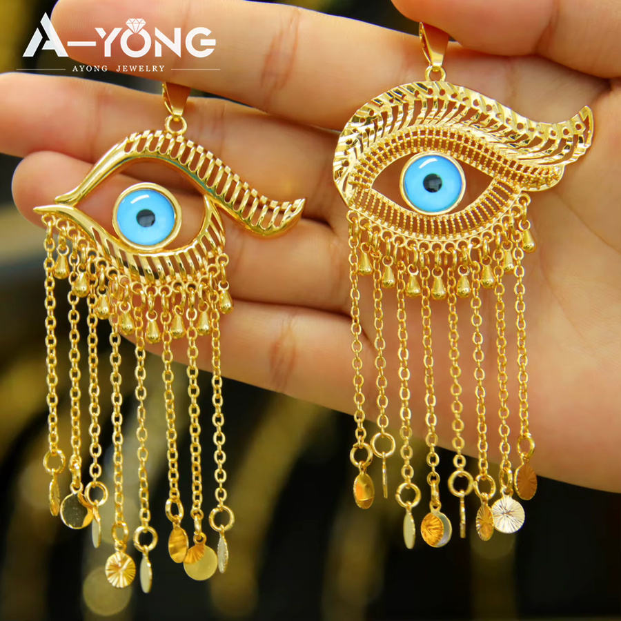 A-YONG AYONG JEWELRY Charm-Anhänger, Türkische blaue Augen, Gold, Damen - Bild 4