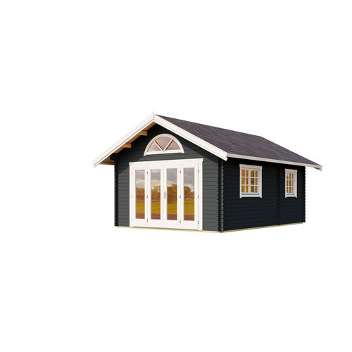 Lasita Blockbohlenhaus Caroline Maja Gartenhaus mit Satteldach, grau, B/T/H: 489,9 x 330,6 x 675 cm - Bild 3