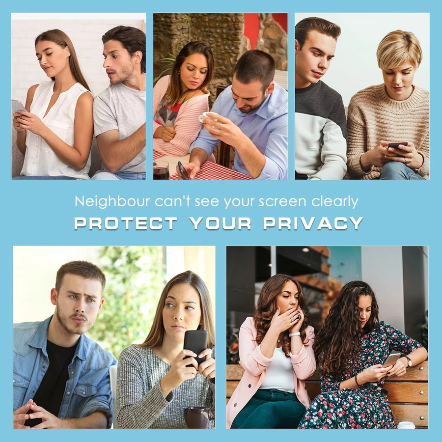 Oukitel C62 / C62 Pro Anti Spy Privatsphäre Schutzfolie aus gehärtetem Glas, transparent - Bild 2
