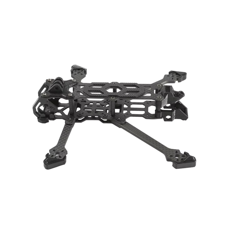 FlyFishRC Atlas 4 LR 4-Zoll-FPV-Rahmensatz aus schwarzer T700 Kohlefaser kompatibel mit DJI O3/O4 PRO, Vista, WS und Analog VTX für FPV Racing - Bild 3