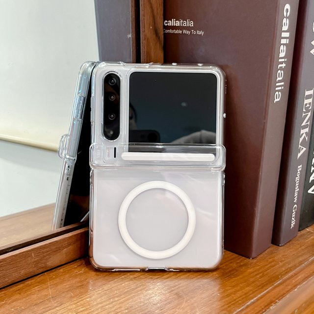 Transparente magnetische Stoßfeste Schutzhülle für Huawei Pura X mit kabellosem Laden - Bild 1