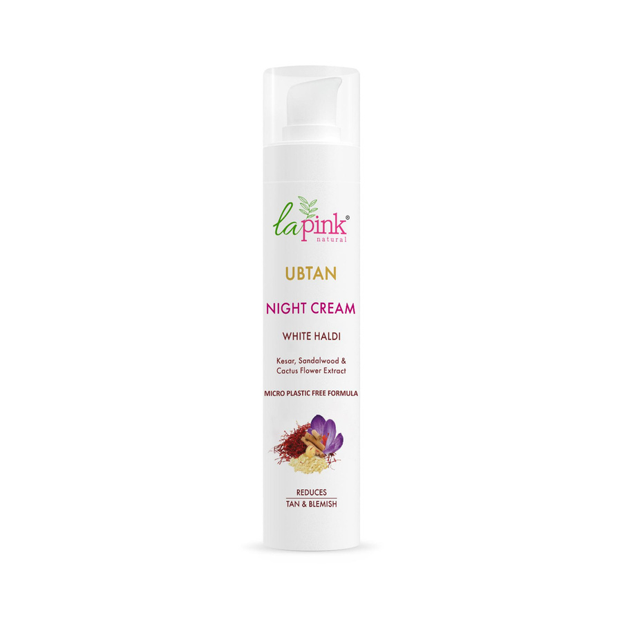 La Pink Ubtan White Haldi Nachtcreme, 50g, mit Vitamin C - Bild 2