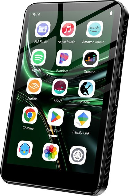 SWOFY MP3- und MP4-Player mit Android 13, 32GB ROM, 4GB RAM, Bluetooth und WLAN, 4-Zoll-Touchscreen, Schwarz - Bild 1