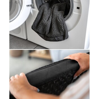 Lionto Hundematte CozyPad in Schwarz mit orthopädischem Schaumstoff und abnehmbarem Bezug aus Kunstleder - Bild 3
