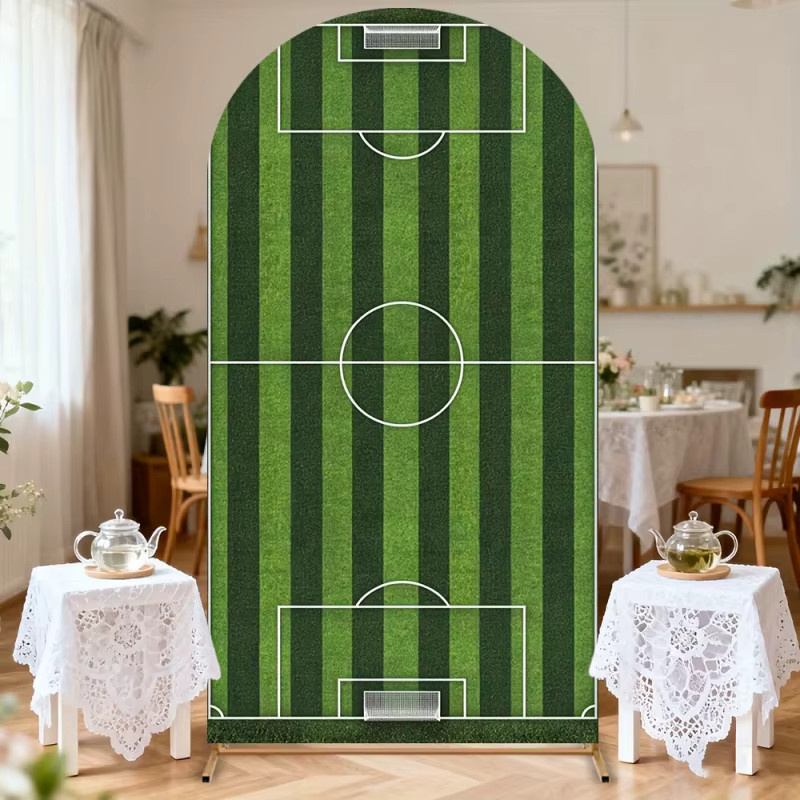 VIKAMA Fußballstadion-Bogenhintergrundstoff in Grün für Partydekorationen, B/H: 50 x 50 cm - Bild 2