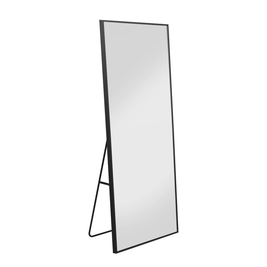 Comanlai Ganzkörper-Standspiegel in Schwarz mit Aluminiumlegierungsrahmen, dekorativer Spiegel zum Aufhängen oder Kippen, B/T/H: 54 x 164 x 173 cm bis 54 x 177 x 177 cm - Bild 4