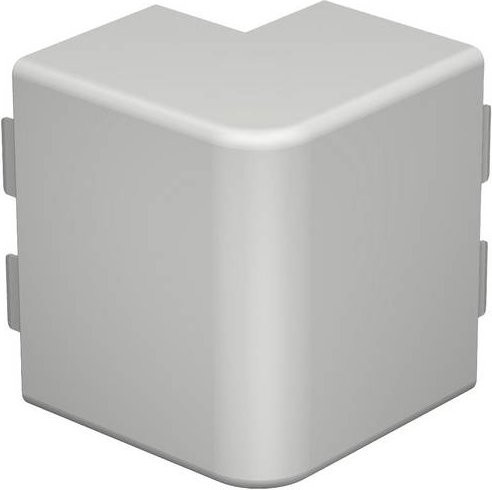 OBO Bettermann Außeneckhaube WDK HA60110RW Abdeckung für Wand- und Deckenkanäle, Reinweiß, B: 110 mm, H: 60 mm - Bild 1
