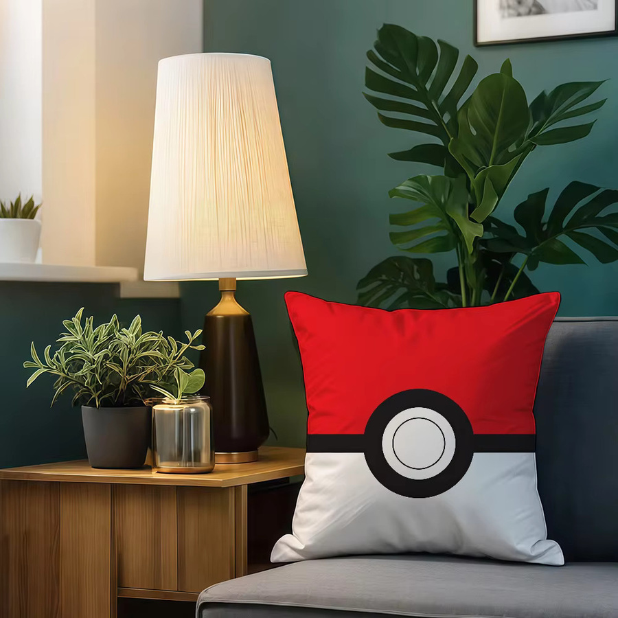 Potdemiel Pokemon Kissenbezug mit Grafikdesign, Mehrfarbig, Durchmesser: 30 cm - Bild 4