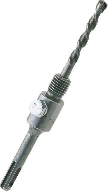 LUX-TOOLS Bohrkronenaufnahme SDS-Plus Bit-Holder aus Stahl in Silber - Bild 1