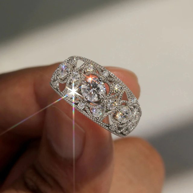 Huitan Ring, Silber, Zirkonia, Damen - Bild 1