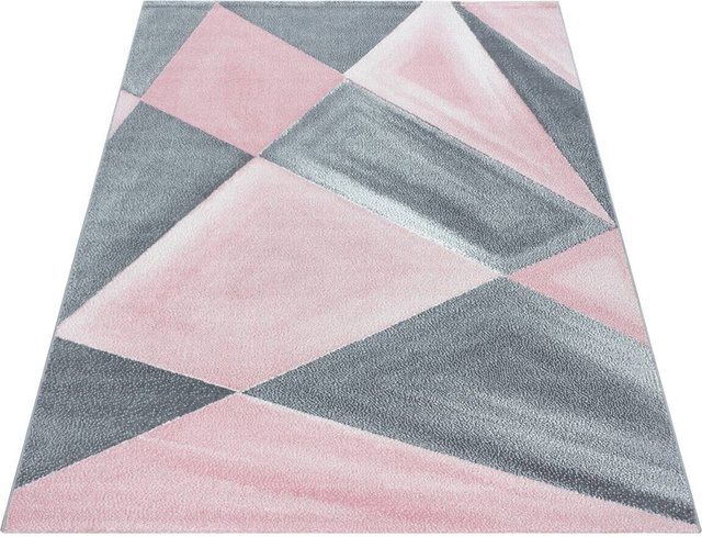Ayyildiz Teppich BETA modern geometrisch in Pink, B/L: 80 x 150 cm - Bild 1