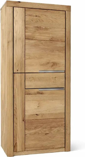 Halbhoher Schrank aus massiver Wildeiche von Solido in Braun, geölt und modern gestaltet - Bild 1