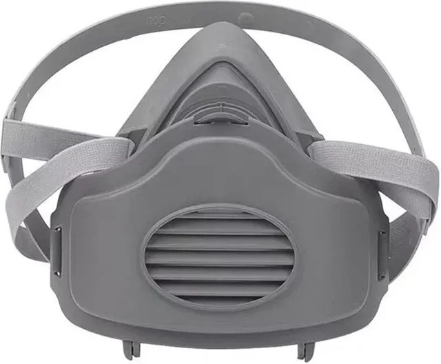 Staubdichte Halbmasken-Atemschutzmaske in Grau für Hausdekoration, Sprüharbeiten und Schleifen - Bild 1