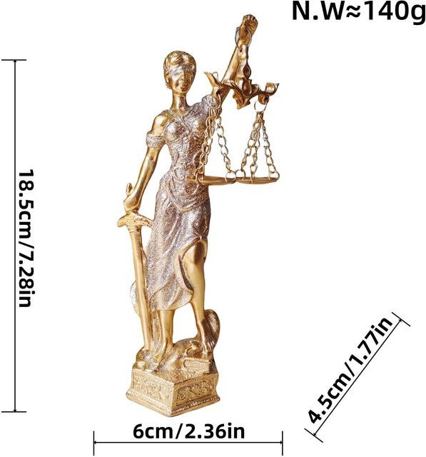 Moderne Statue Göttin des Reichtums von Yiran Furniture in Gold oder Silber als Desktop-Ornament aus Harzhandwerk - Bild 1