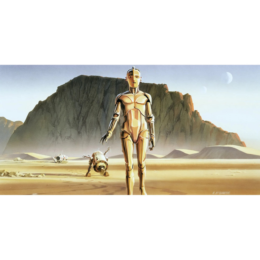Komar Fototapete Vlies Star Wars Classic Droids Multicolor B: 500 cm, H: 250 cm - Bild 2