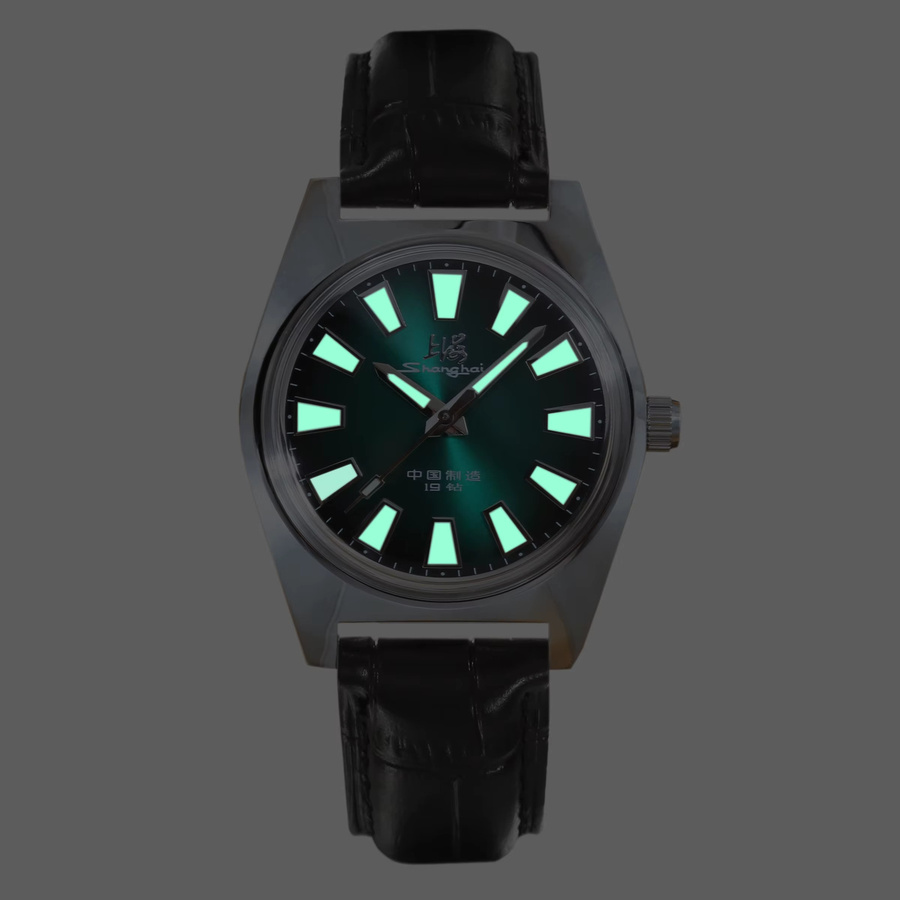 HEIMDALLR Analoguhr, Handaufzug, Edelstahl, 36 mm, Leder, Herren, Grün - Bild 6