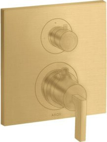 Hansgrohe Axor Citterio UP-THM Fertigmontageset mit Thermostat und Sicherheitsstopp in Brushed Brass Gold - Bild 1