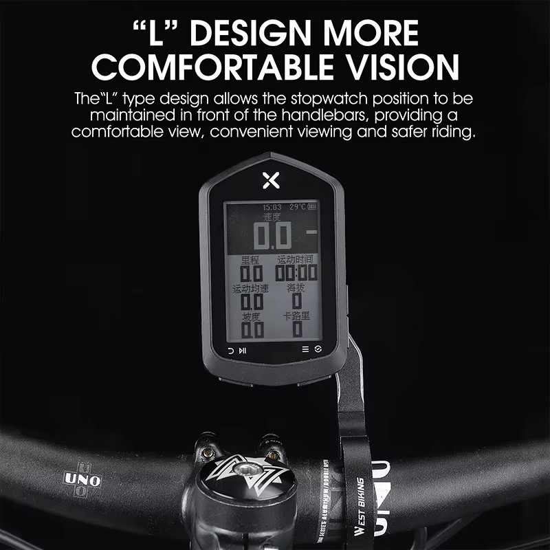 WEST BIKING Verstellbare Fahrradcomputerhalterung aus Aluminiumlegierung in Schwarz für Garmin, Bryton, XOSS und GoPro - Bild 4