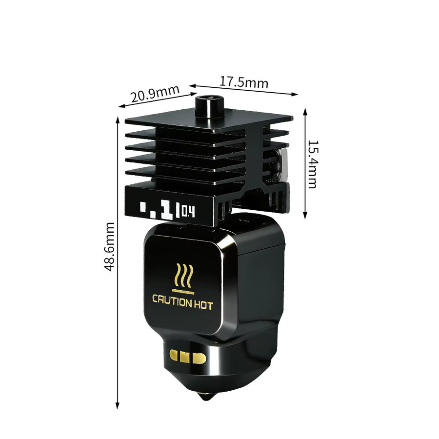 Bambu Lab P2S Standard High Flow Hotend für FDM-Drucker mit abnehmbarer Düse in Schwarz, erhältlich in 0,4 mm, 0,6 mm oder 0,8 mm - Bild 5