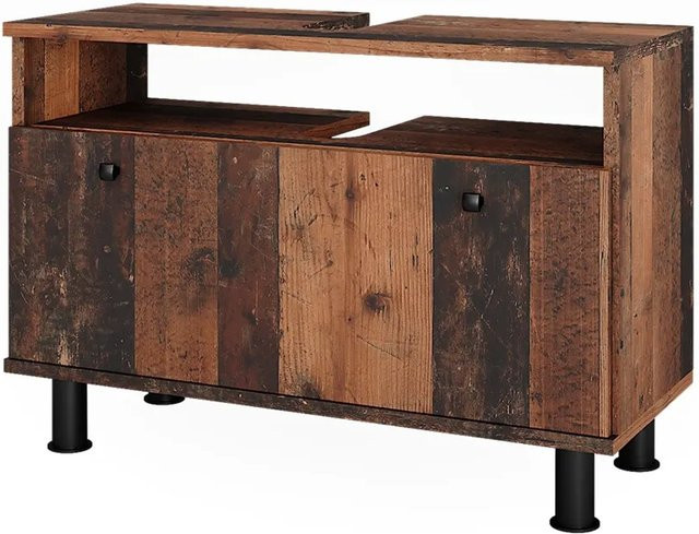 Vicco Waschbeckenunterschrank Fynn Wild Oak Brown mit Türen und Schubladen, B/T/H: 80,2 x 54,0 x 32,0 cm - Bild 1