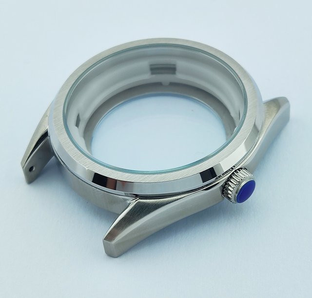 Uhrengehäuse Edelstahl, 39 mm, Saphirglas, Silber, Unisex - Bild 1
