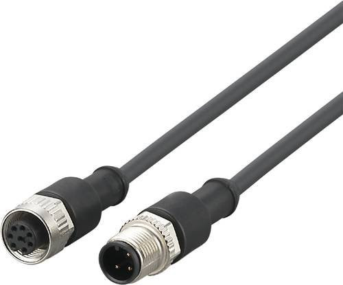 ifm electronic Verbindungsleitung E12572 mit Stecker und Buchse, gerade, schwarz, Polzahl 4, Länge: 1 m - Bild 1