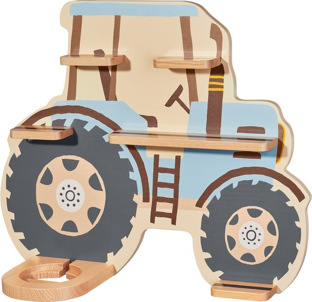 LIVARNO Kinder Regal magnetisch für Audiosystem mit Traktor-Design in Multicolour aus Holz und Stahl - Bild 1