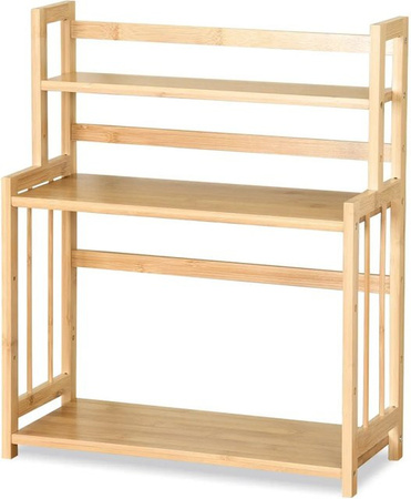 KARAT Bambus Küchenregal Alabama in Braun, Freistehendes Regal für Gewürze und Utensilien, B/T/H: 50,0 x 41,5 x 18,0 cm