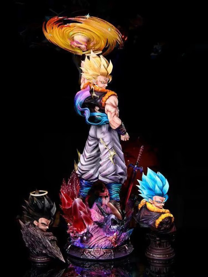 Jt Studio Dragon Ball Z Gogeta Clouds Rising Infinite SSJ3 Figur aus PVC mit austauschbarem Kopf, Höhe: 47 cm - Bild 7