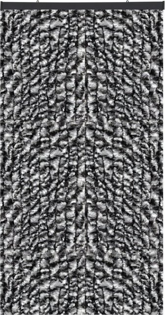Arsvita Flauschvorhang mit Unistreifen in Anthrazit und Schwarz, B: 140 cm, H: 200 cm - Bild 1