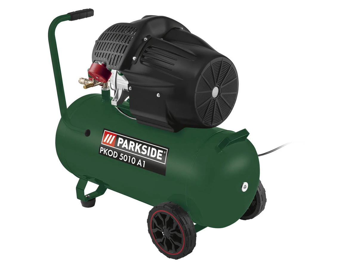 Parkside Kompressor Doppelzylinder PKOD 5010 A1 in Grün, 50 l - Bild 2