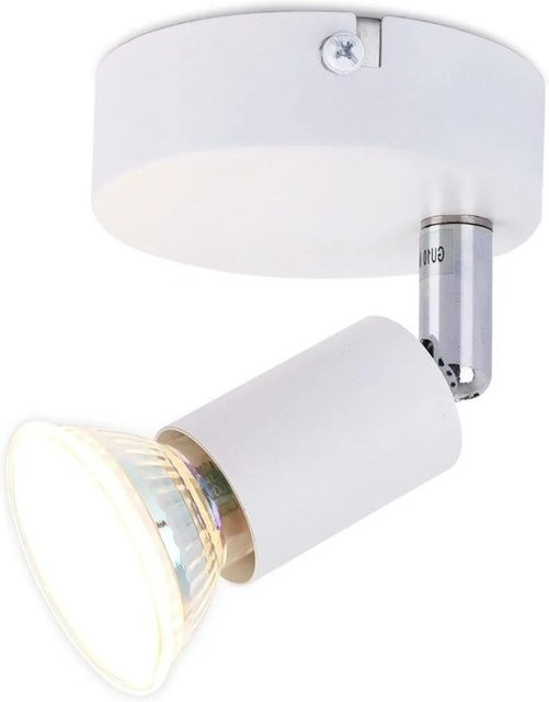 NETTLIFE Deckenstrahler aus Metall in Weiß mit verstellbarem GU10 Leuchtmittel für Wohnzimmer, Schlafzimmer und Home Office - Bild 1