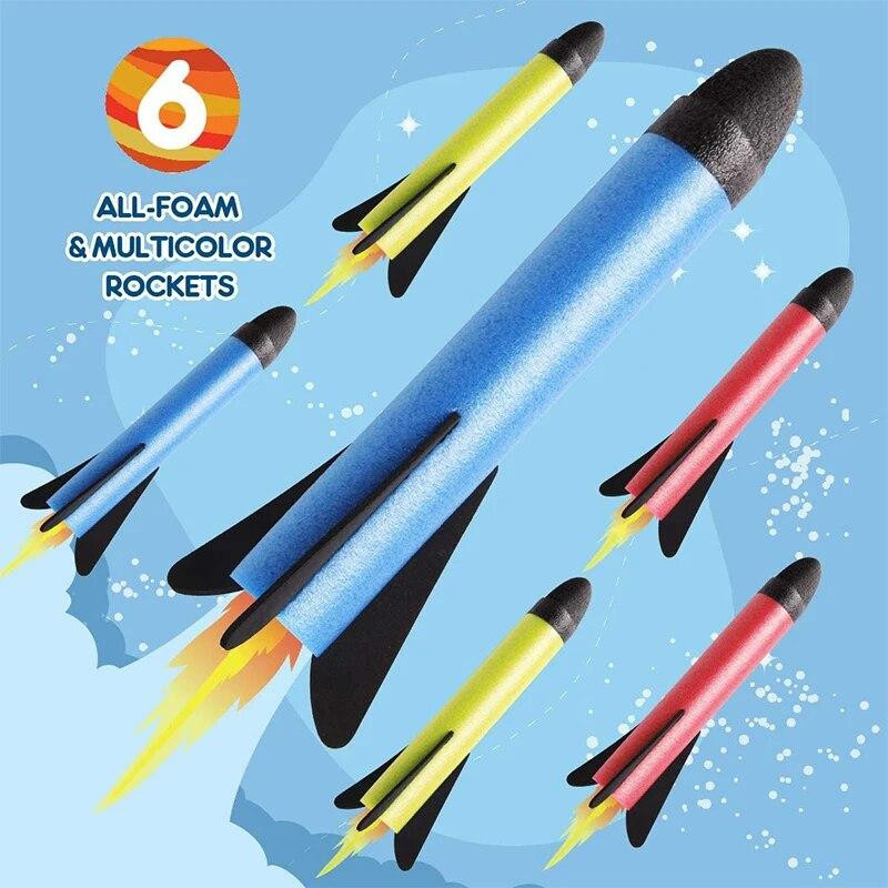 Cool Studio Luftrakete Spielzeugset mit Fußpumpe und Abschussrampe - Bild 2