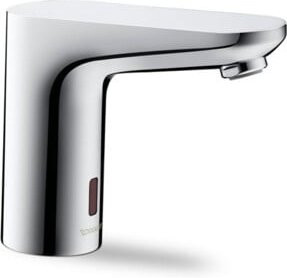 Duravit Infrarot-Waschtischarmatur mit Sensor, 1 Batterie, Ausladung: 12,2 cm, Chrom - Bild 1