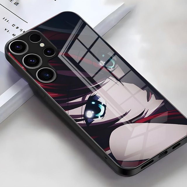 High School DxD Hero Handyhülle mit Glasabdeckung für Samsung Galaxy S26 S25 S24 S23 S22 S21 S20 Ultra Plus FE A56 A54 A53 A25 in Multicolour - Bild 1