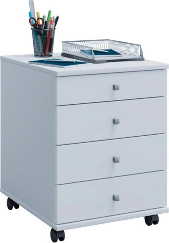 VCM Rollcontainer Lona Mini in Weiß mit 4 Schubfächern, B/T/H: 42 x 50 x 57 cm - Bild 1