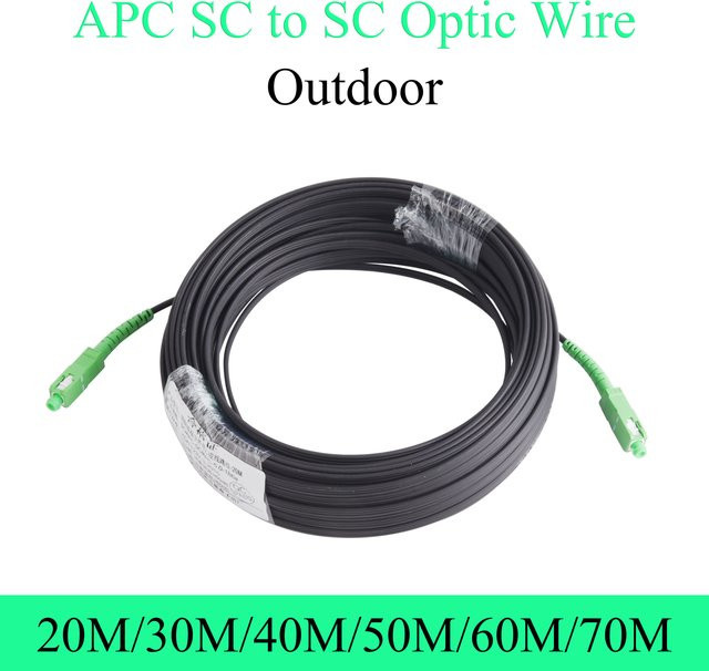 LYNNDM Glasfaserkabel APC SC zu APC SC Optisches Singlemode 1-adriges Outdoor-Verlängerungskabel Simplex-Patchkabel - Bild 1