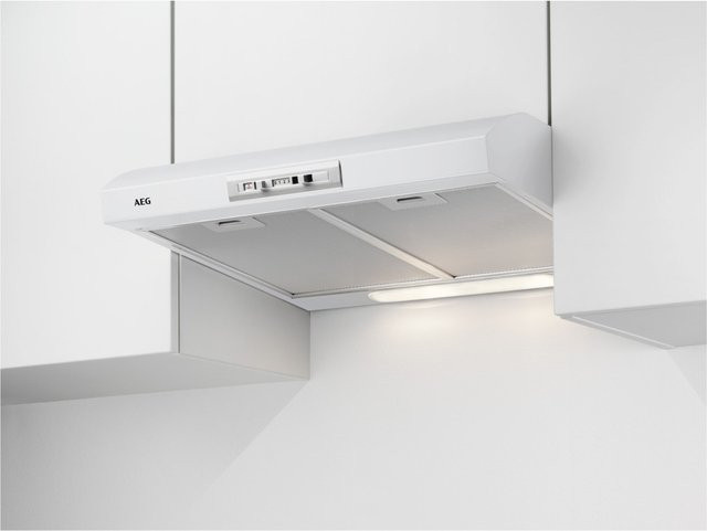 AEG Unterbau-Dunstabzugshaube DUB2610W in Weiß mit LED-Display und Aktivkohlefilter - Bild 1